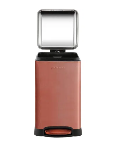 Happimess Rose Gold Betty Retro Mini 3.2gal Step-open Trash Can In Burgundy