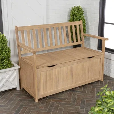 Happimess Sophie Outdoor Bench In Light Teak Matte Finish;light Teak Matte