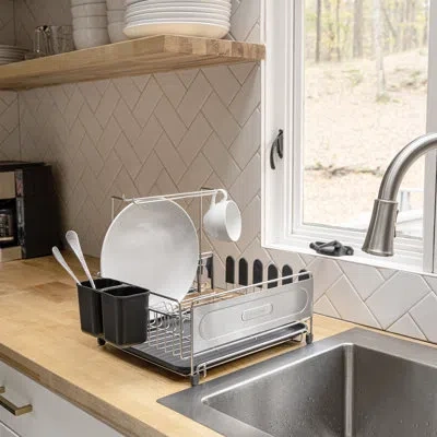 Happimess Stainless Steel Dish Rack In Silver