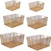 Happimess Sutton Modern Glam Handmade Wire Metal Nesting Storage Baskets In Brown