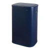 Happimess Tammi Kitchen 14.5-gallon Slim Metal Push Button Trash Can In Blue