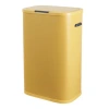 Happimess Tammi Kitchen 14.5-gallon Slim Metal Push Button Trash Can In Yellow