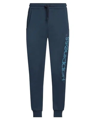 Happiness Man Pants Navy Size M Cotton, Polyester