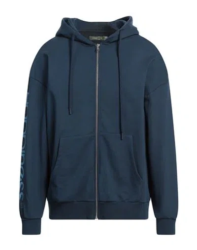 Happiness Man Sweatshirt Navy Size L Cotton