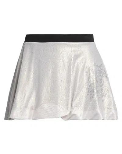 Happiness Woman Mini Skirt Grey Size M/l Cotton, Polyester