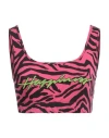 Happiness Woman Top Fuchsia Size S Cotton, Elastane In Pink