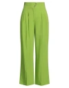 Happy 25® Happy 25 Woman Pants Lime Green Size 4 Viscose, Linen In Multi