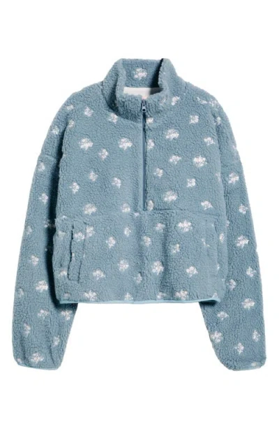Happy Camp3r Ditsy Blue Elle Fleece Half Zip Pullover