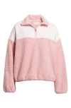 Happy Camp3r Ditsy Daisy Aria Quarter-zip Pullover In Purple