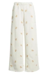 Happy Camp3r Dreams Wide Leg Sweatpants In White