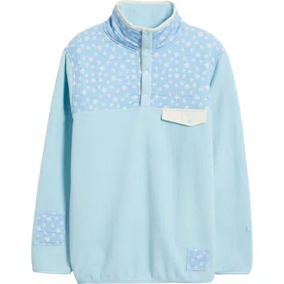 Happy Camp3r Embroidered Hoodie In Blue