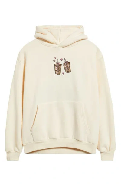 Happy Camp3r Latte Love Hoodie In White