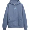 Happy Camp3r Puff Series Core Logo Cotton Blend Hoodie In Blue