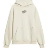 Happy Camp3r Puff Series Core Logo Cotton Blend Hoodie In Neutral