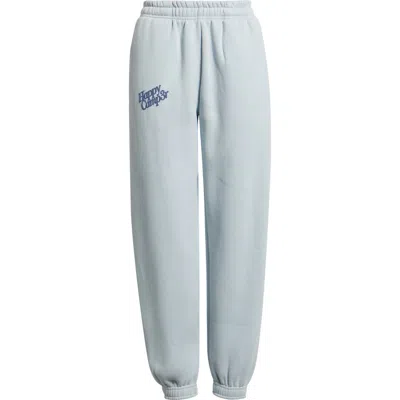 Happy Camp3r Puff Series Core Logo Cotton Blend Joggers In Blue