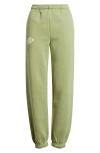 Happy Camp3r Puff Series Core Logo Cotton Blend Joggers In Green