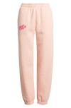 Happy Camp3r Puff Series Core Logo Cotton Blend Joggers In Pink