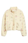 Happy Camp3r Rose Petals Quarter Zip Pullover In Neutral