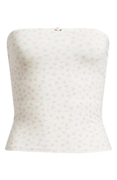 Happy Camp3r Sugar Plum Quinn Strapless Top In Pink