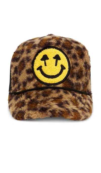 Happy Caps Sherpa Meshback Hat In Brown