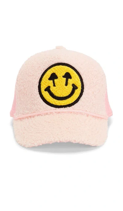 Happy Caps Sherpa Meshback Hat In Pink