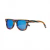 Happy Earth Unisex Rainbow Sunglasses In Aquamarine In Blue