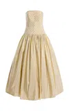 Happy Isles Donald Deal 2000s Striped Raw Silk Gown