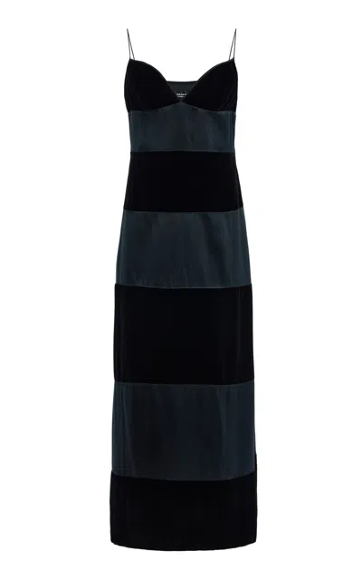 Happy Isles Emanuel By Emanuel Ungaro 90s Velvet And Satin Maxi Dress