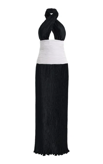 Happy Isles In The Style Of Mary Mcfadden 70/80s Plisse Pleated Maxi Dress