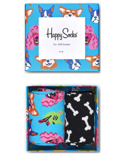 Happy Socks 2-pack Dog Gift Set In Blue