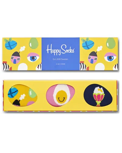 Happy Socks 3-pack Easter Gift Set In Multi