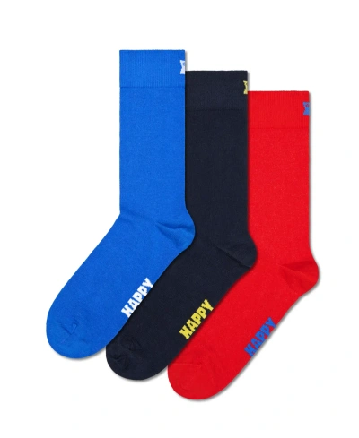 HAPPY SOCKS 3-PACK SOLID SOCKS