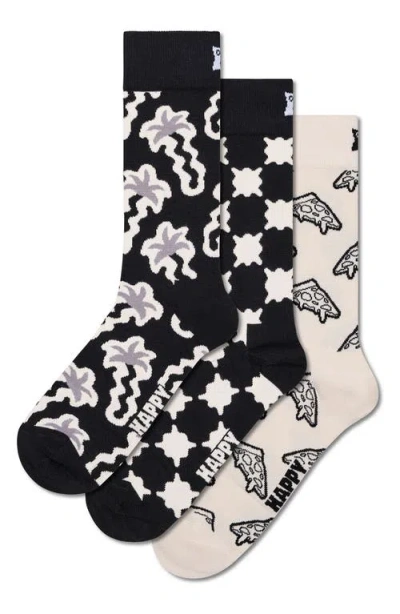 Happy Socks Assorted 3-pack Black & White Socks Gift Box