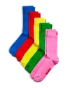 HAPPY SOCKS ASSORTED SOLID CREW SOCKS - 5 PK.