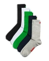 Happy Socks Assorted 5-pack Solid Crew Socks In White
