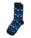 Happy Socks Big Dot Socks In Blue
