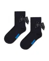 Happy Socks Bow Half Crew Socks In Black