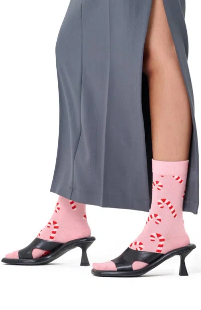 Happy Socks Candy Cane Socks In Purple