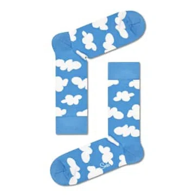 Happy Socks Cloudy Turquoise Sock In Blue
