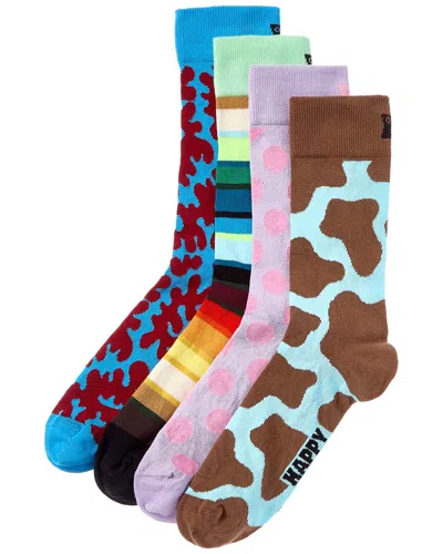 Happy Socks Colorburst Socks Gift Set In Multi