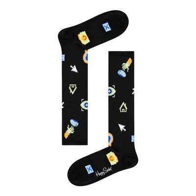 Happy Socks Cotton Tights & Women's Sock In Black