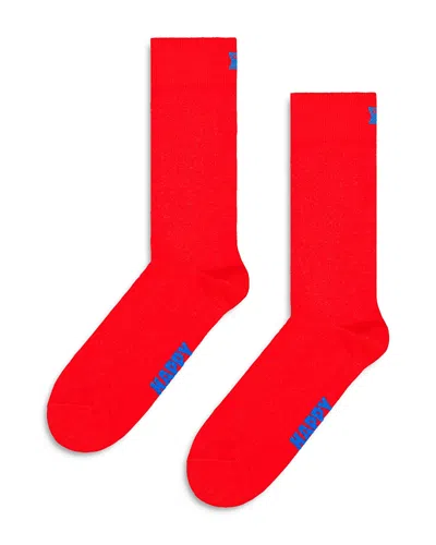 Happy Socks Crew Socks In Red