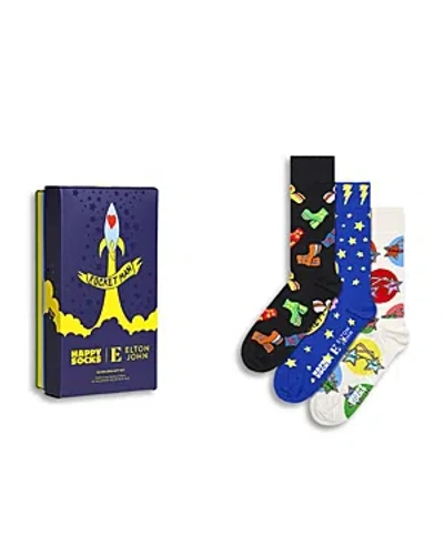 Happy Socks Elton John Printed Socks, Set Of 3 In Multi