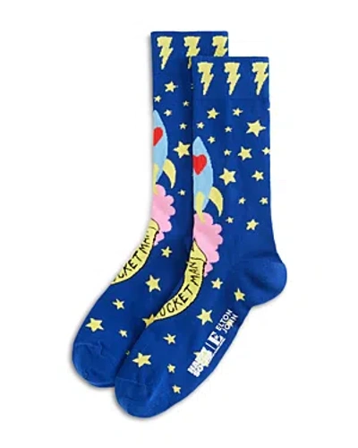 Happy Socks Elton John Rocket Man Socks In Dark Blue