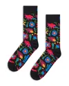 Happy Socks Floral Socks In Black