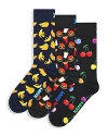 HAPPY SOCKS FOOD CREW SOCKS, PACK OF 3