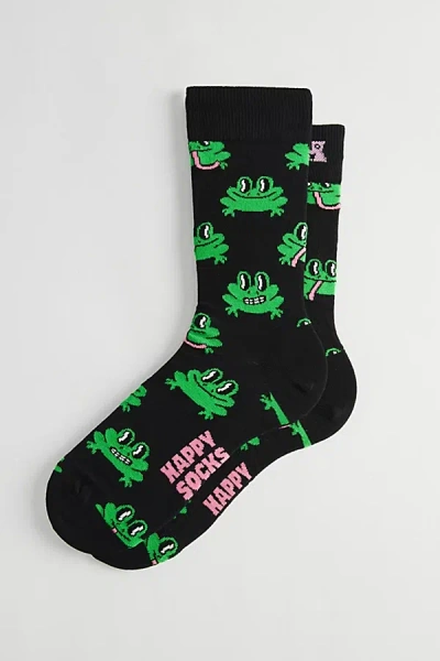 Happy Socks Frog Crew Sock In Black, Men's At Urban Outfitters