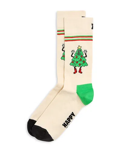 Happy Socks Happy Tree Crew Socks In Neutral