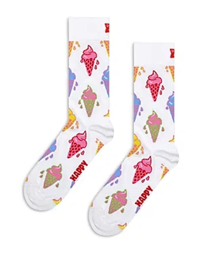 Happy Socks Ice Cream Printed Socks In White