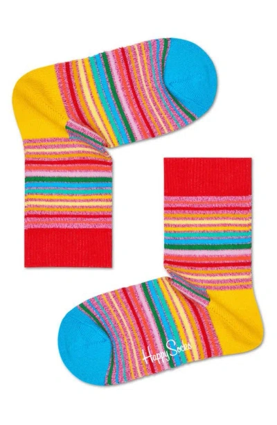 Happy Socks Kids' Assorted 3-pack Pride Socks Gift Box In Bright Combo Multi